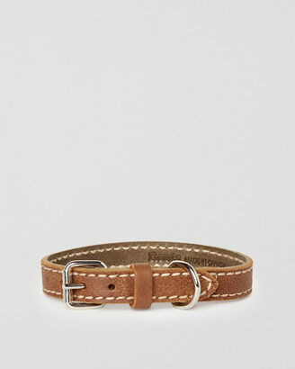 Roots Small Leather Dog Collar