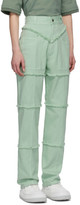 Thumbnail for your product : Ambush Green High-Waisted Jeans