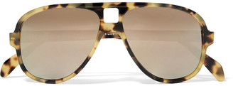 Acne Studios Hole Aviator-style Tortoiseshell Acetate Mirrored Sunglasses