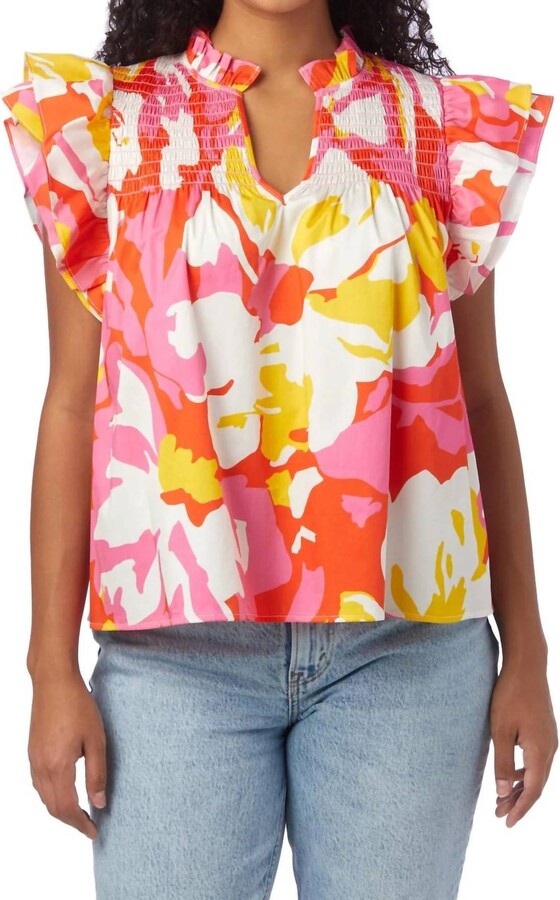 Crosby by Mollie Burch Layla Top In Coral Charm