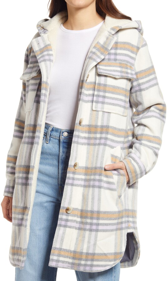 plaid lined jacket womens