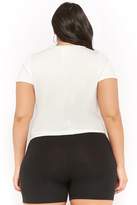 Thumbnail for your product : Forever 21 Plus Size Knot-Front Graphic Tee