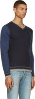 Thumbnail for your product : Diesel Navy K-Tricholoma V-Neck Sweater