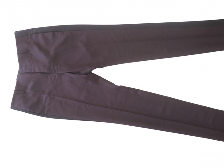 Balenciaga Burgundy Wool Trousers - ShopStyle Dress Pants