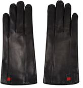 Thumbnail for your product : Gucci Web Tab Leather Gloves