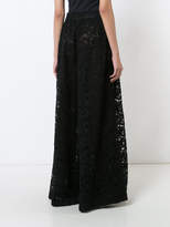 Thumbnail for your product : Adam Lippes Corded lace wide leg drawstring trousers