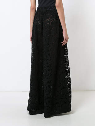 Adam Lippes Corded lace wide leg drawstring trousers