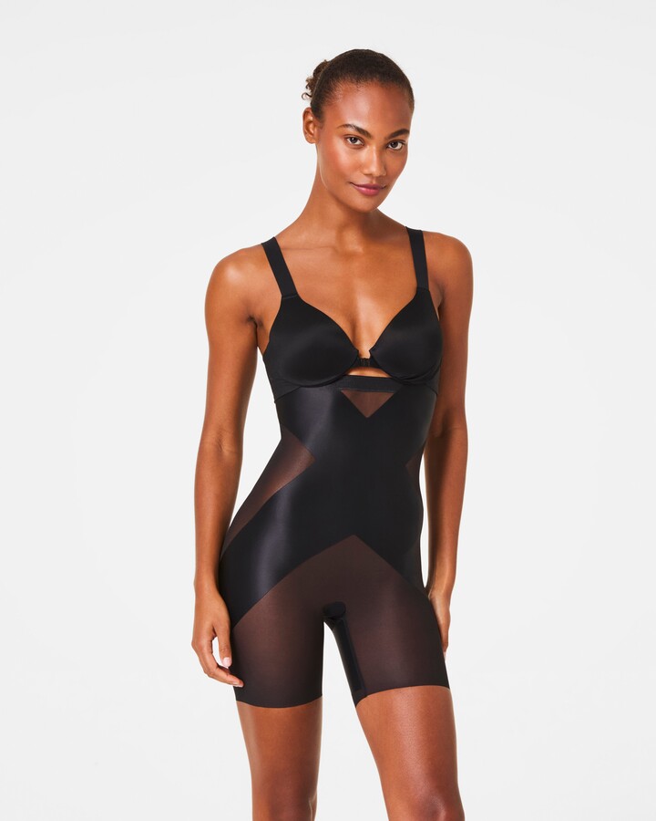 Spanx SPANXshape Satin-X High-Waisted Mid-Thigh Shorts