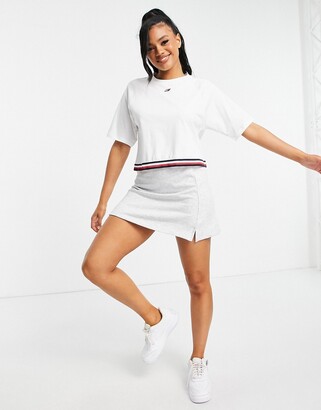 Tommy Hilfiger relaxed tee with logo co-ord in white