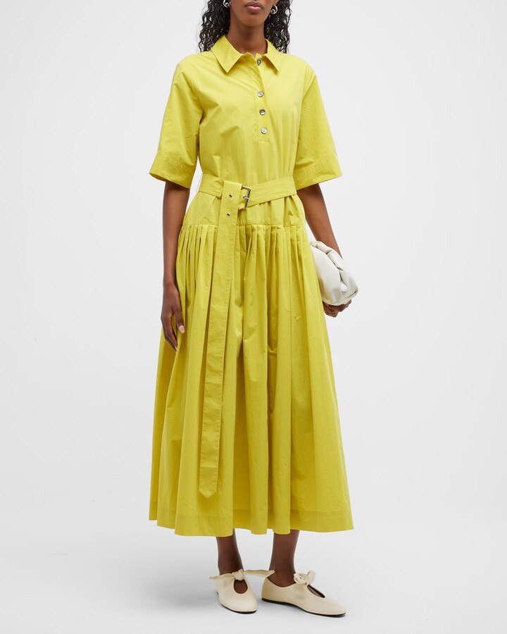 Shirt Dress Pleated Skirt | ShopStyle