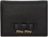 Miu Miu Black Bow Logo Wallet 