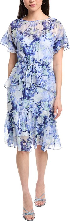 Marchesa Notte Lita Printed Midi Dress
