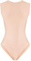 Thumbnail for your product : PrettyLittleThing Basic Nude Round Neck Thong Bodysuit