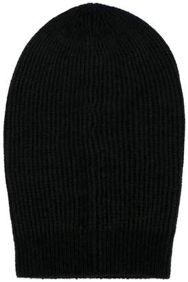 Rick Owens Large Cashmere Wool-Blend Beanie Hat