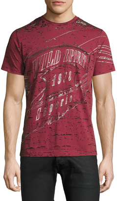 Diesel Wild Spirit Distressed Graphic T-Shirt, Red