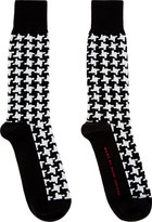 Thumbnail for your product : Marc by Marc Jacobs Black & White Houndstooth Spud Socks