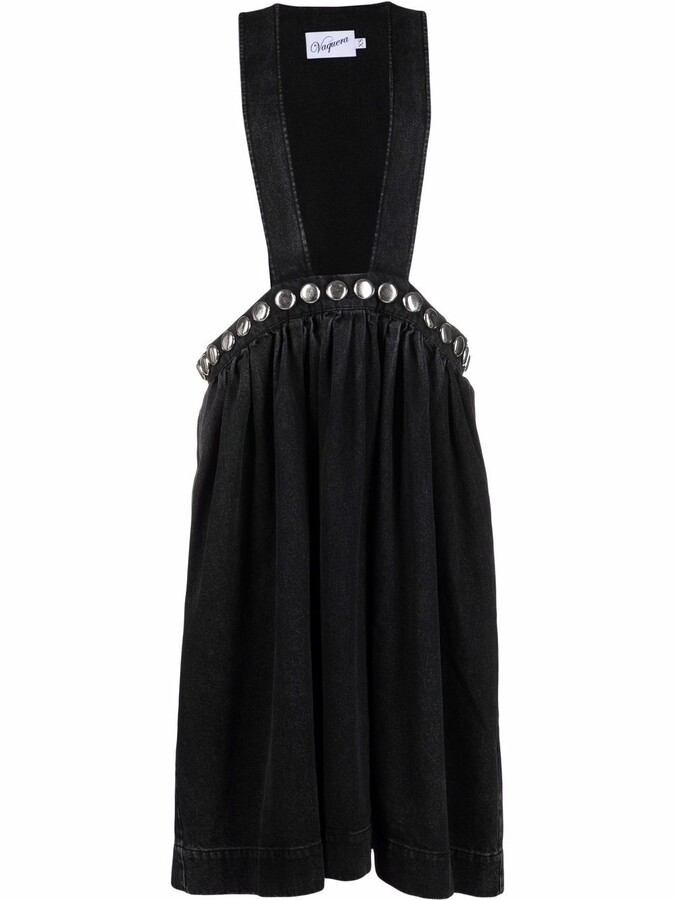 HZ.BEHAVE High Waisted Skirts Single Breasted Criss Cross Back Pinafore  Skirt (Color : Black, Size : S) : Buy Online at Best Price in KSA - Souq is  now Amazon.sa: Fashion