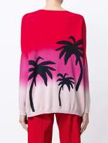 Thumbnail for your product : Steffen Schraut ombré palm tree pullover