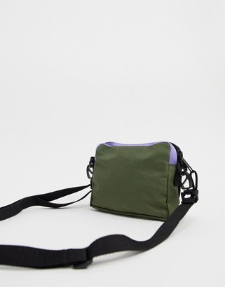 Lazy Oaf zip flap cross body bag in mint and lilac