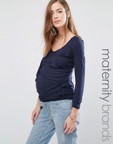 Thumbnail for your product : Mama Licious Mama.licious Mamalicious Maternity T-Shirt With Drape Front