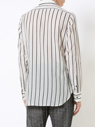 Ann Demeulemeester concealed placket striped shirt