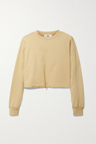 Thumbnail for your product : Frankie Shop Vanessa Cropped French Cotton-terry Sweatshirt