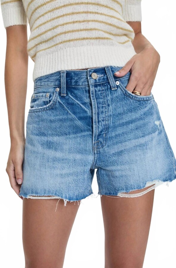 Pistola Denim Nova High Rise Cut Off Short In Abroad Vintage