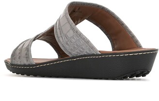 Tod's Croc-Effect Leather Sandals