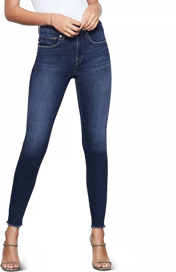 Good American Women's Legs Raw Edge Jean In Blue