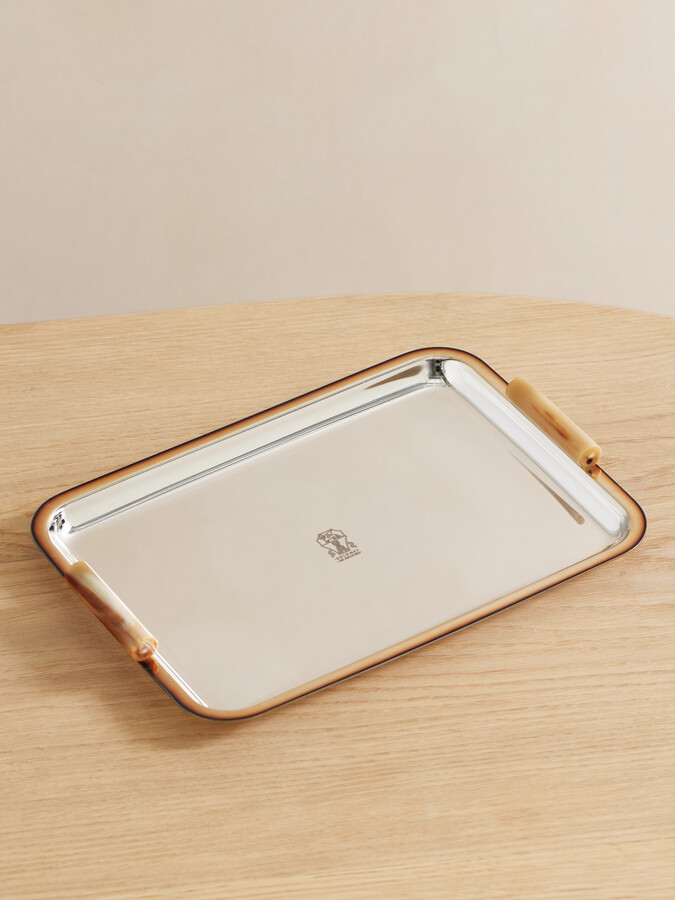 Brunello Cucinelli - Silver-plated And Horn Tray - One size