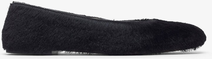 Square black ballet flats