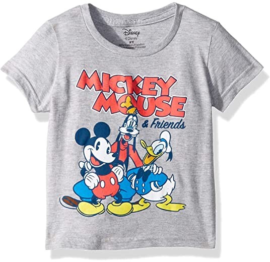 Toddler/Infant Short Sleeve Cotton T Shirts White BuecoutesMinnie and Mickey 