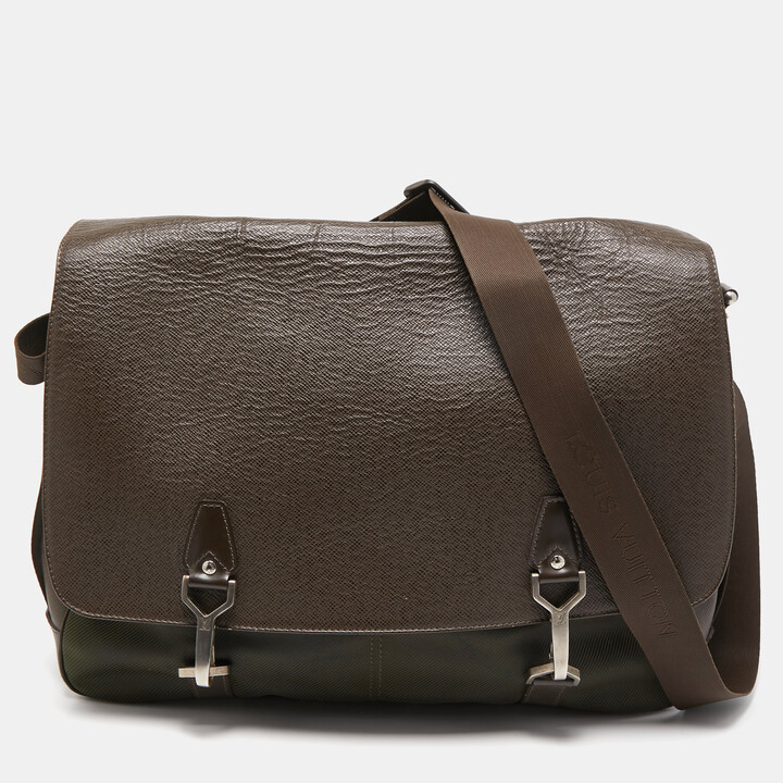 Louis Vuitton, Bags, Louis Vuitton Anton Backpack Taiga Leather Black
