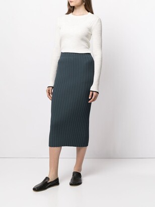 Proenza Schouler White Label Ribbed-Knit Pencil Skirt