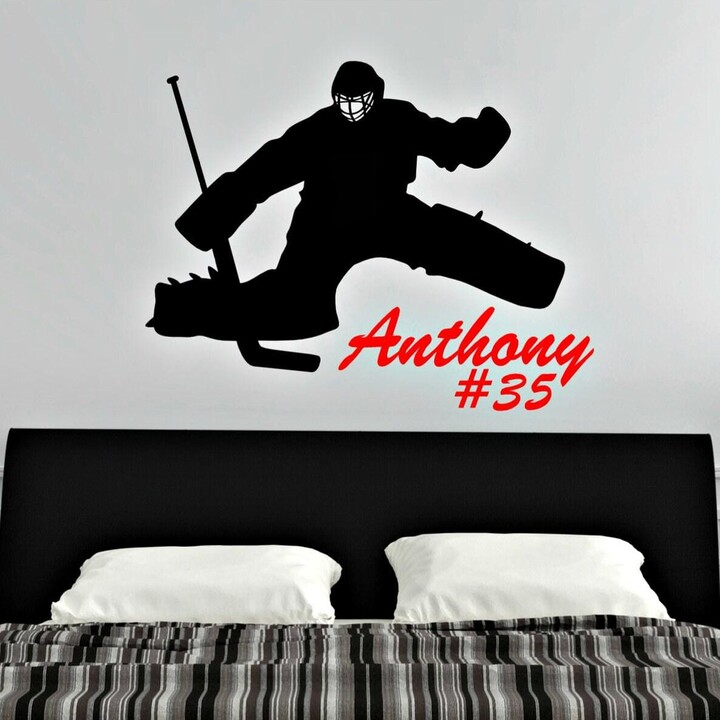 Etsy Personalized Hockey Wall Decal Gift For Goalie - Custom Lovers Ice