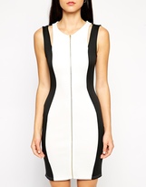 Thumbnail for your product : Lipsy Zip Front Body-Conscious Dress in Mono