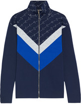 Thumbnail for your product : Stella McCartney Jacquard-paneled Color-block Stretch-knit Track Jacket