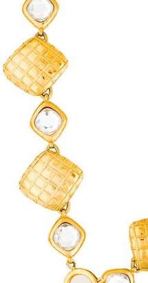 Chanel Crystal & Matelassé Link Necklace