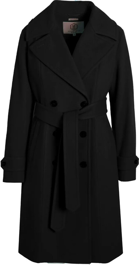 Norwegian Wool Double-Breasted Wool-Blend Coat