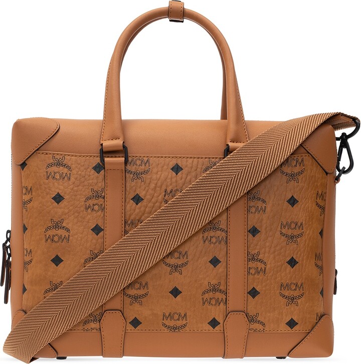 MCM Shoulder Bag With Logo - Brown - ShopStyle