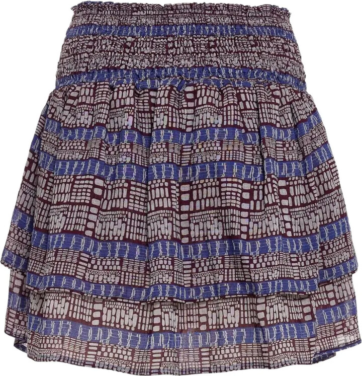 Devotion Ruffled Patterned Skirt