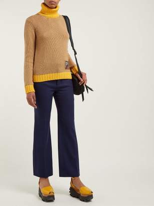 Prada Roll-neck Cashmere-blend Sweater - Womens - Camel