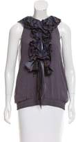 Thumbnail for your product : Elizabeth and James Ruffle-Trimmed Silk Top