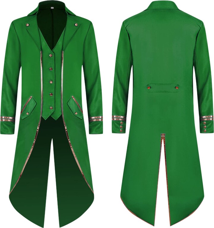 COOFANIN Gothic Duster Coat UK Sales Clearance Steampunk Cosplay