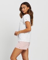 Thumbnail for your product : Tommy Hilfiger Women's Multi Pyjamas - Mini Logo Print Shorts Pyjama Set - Size M at The Iconic