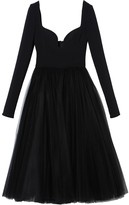 Thumbnail for your product : Carolina Herrera Long-Sleeved Tulle Dress