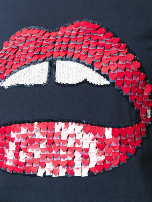 Markus Lupfer sequin lips T-shirt