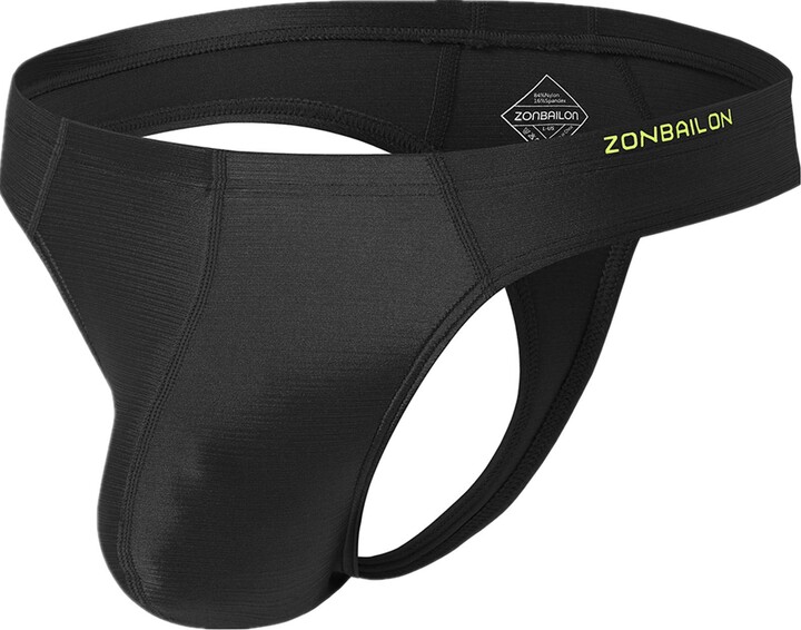 ZONBAILON Mens Sexy Thong Underwear G-String Bulge Enhancing Ball Pouch ...
