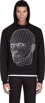 Thumbnail for your product : Christopher Kane Black Grid Face Graphic Hooded Sweater