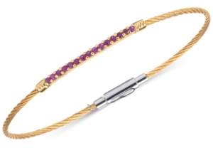 Charriol Women's Laetitia Amethyst Accent Two-Tone Pvd Stainless Steel Cable Bracelet